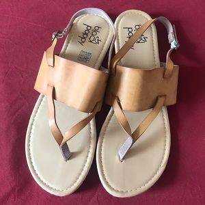 Black Poppy Brown Sandals